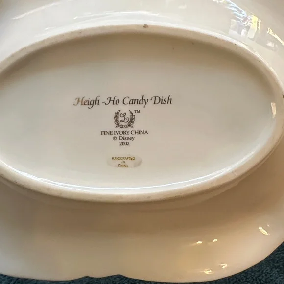 Vtg 2002 Lenox Disney Seven 7 Dwarfs Heigh Ho Candy Dish Fine China - Picture 6 of 13